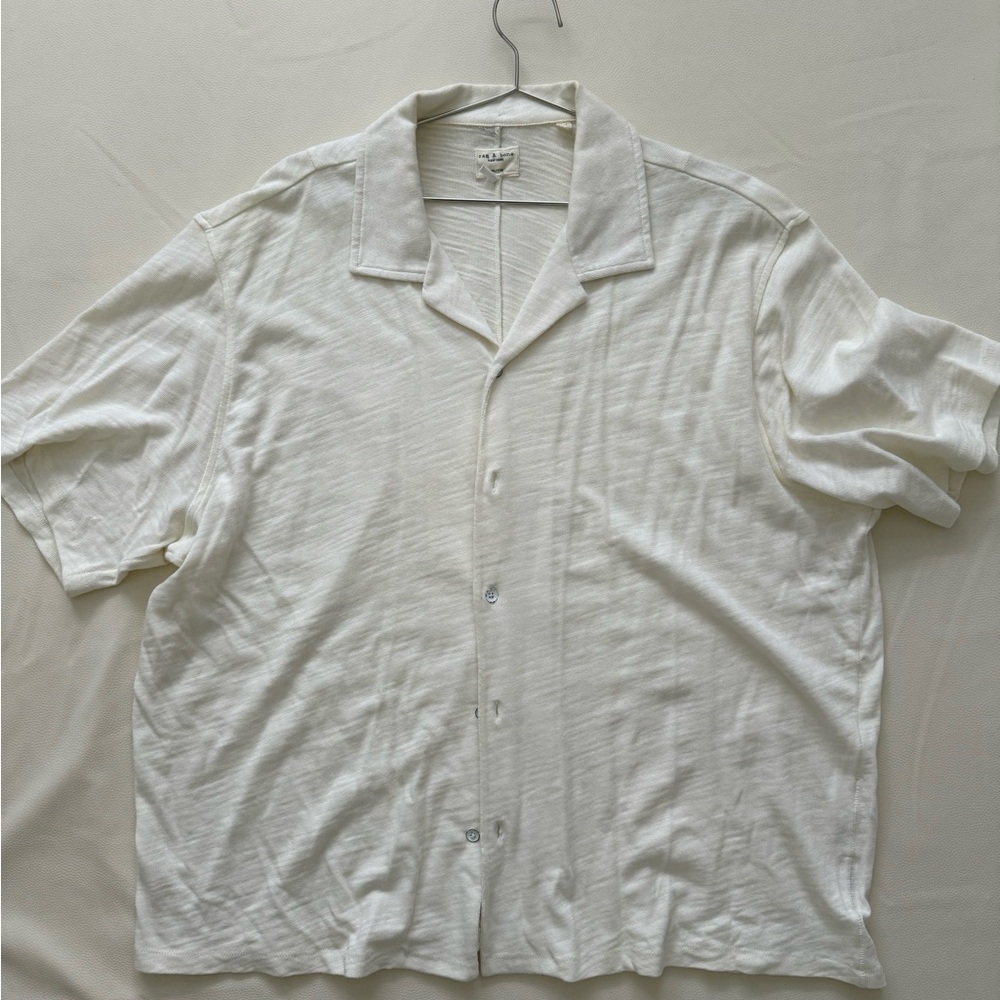 rag & bone White Casual Button Down Shirt